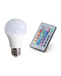 E27 LED žarnica / RGB / večbarvna / 3 LED / High Power/ CREE / 3W = 36W / AC195~265V